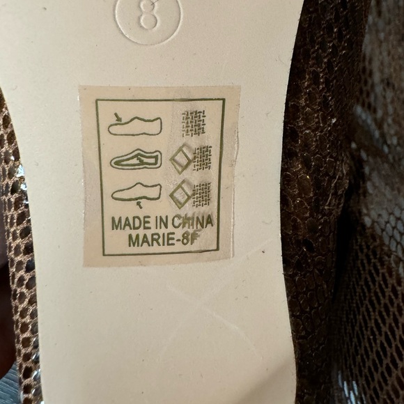 FN faux reptile brown over the knee boots - Picture 7 of 8